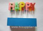 Shining Rainbow Letter Birthday Candles 13 Pcs / 16.6G With Topper Picks