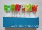 Attractive Flameless Pick Birthday Letter Candles With Assorted Colors