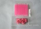 Cute Pink Striped Birthday Candles / Customized Decorative Pillar Candles