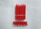 Dripless Unscented Red Spiral Birthday Candles 60 Degrees Softening Point