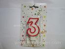 Smokeless Custom Personalized Birthday Candles Red Outline For Birthday Cakes