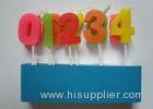 Colorful Arabic Number Birthday Candles From 0 To 9 No Harmful 2.09G / Set