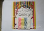 Wedding Party Multi Color Spiral Birthday Candles No Dripping with Holder