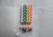 Biodegradable Fancy Striped Birthday Candles Non Toxic Dia 0.75cm