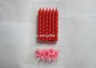 Disposable Birthday Stick Taper Spiral Birthday Candles with Red Paraffin Wax material