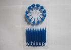 Blue Strip Wax Party Cake Candles Spiral Shaped 12 Pieces For Household