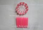 Screw Pillar Birthday Party Candles Personalised Pink Dia 0.20 Inch No Smoke