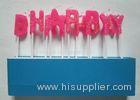Glittering Pink Letter Birthday Candles Molded Toothpick for Cakes Decoration