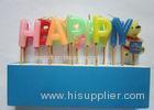 Fancy Alphabet Letter Birthday Candles Flameless Non - Toxic 2.8cm Height