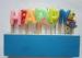 Fancy Alphabet Letter Birthday Candles Flameless Non - Toxic 2.8cm Height