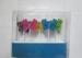Decorative Unscented Colored Candles Butterfly Pattern 1.14 Inch Height