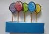 Colorful Happy Birthday Toothpicks Pick Candles Lollipop Non - Toxic With Black Border Line