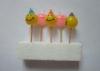 Cartoon Smiley Face Pick Candles Smokeless with Paraffin Wax Material