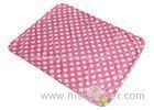 Eco - Friendly Soft 100% Polyester Baby Blanket Pink With Elephant Pattern