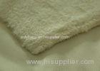 Solid White Color Rabbit Fur Fabric For Scarf / Blanket 332 Gsm