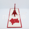 Eiffel tower Pop Up Card Handmade Greeting Card