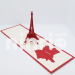 Eiffel tower Pop Up Card Handmade Greeting Card