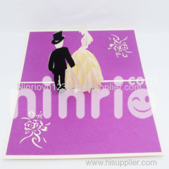 Luxury wedding Pop Up Card Handmade Greeting Card