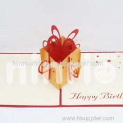 Gift box Pop Up Card Handmade Greeting Card