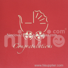 Children troylley Pop Up Card Handmade Greeting Card