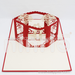 Wedding cube Pop Up Card Handmade Greeting Card