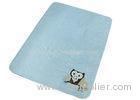 SGS Approved Polyester Baby Blanket / Owl Applique Baby Blanket For Travel