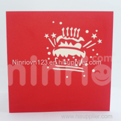 Birthdaycake Pop Up Card Handmade Greeting Card