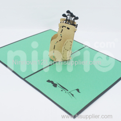 Golf Pop Up Card Handmade Greeting Card