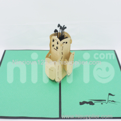 Golf Pop Up Card Handmade Greeting Card