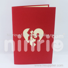 Couple love Pop Up Card Handmade Greeting Card