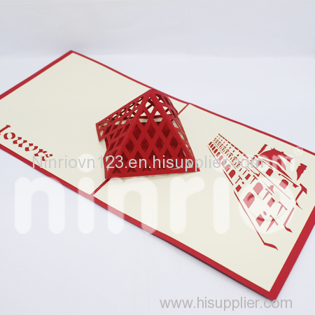 Louvre Pop Up Card Handmade Greeting Card