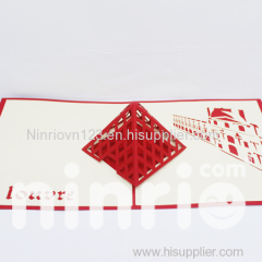 Louvre Pop Up Card Handmade Greeting Card