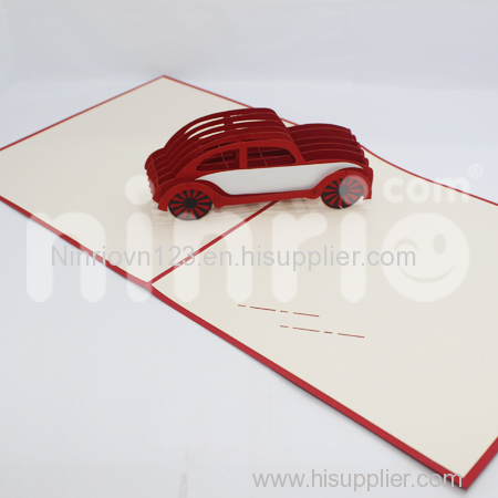 Car Pop Up Card Handmade Greeting Card