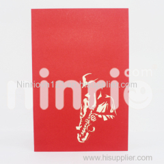 Music jazz Pop Up Card Handmade Greeting Card