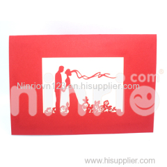 Wedding in garden Pop Up Card Handmade Greeting Card