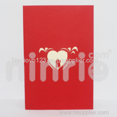 Tropical love Pop Up Card Handmade Greeting Card