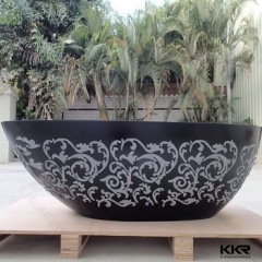 wholesale free sample solid surface one piece bathtub in acrylic