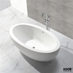 wholesale free sample solid surface egg-shaped bathtub