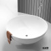 wholesale free sample solid surface egg-shaped bathtub