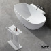 rectangular corner custom made Japanese soak bathtub