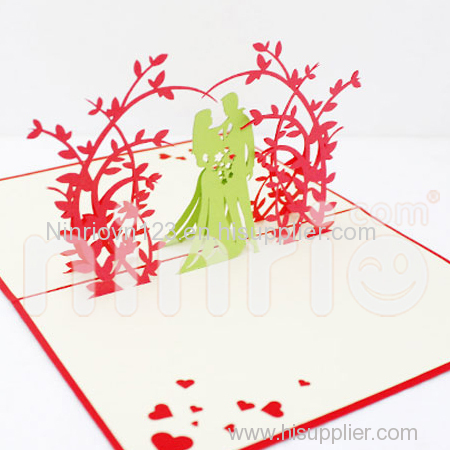 Sweet wedding Pop Up Card Handmade Greeting Card