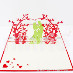 Sweet wedding Pop Up Card Handmade Greeting Card