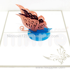 Butterfly Pop Up Card Handmade Greeting Card