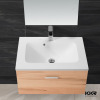 Solid surface bathroom wall-hung wash basin cabinet