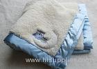 Customized Soft Baby Swaddle Blankets 100 Polyester With Owl Emborder