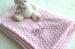 China Factory Wholesale Pink Color Embroidered Baby Blankets for Kids