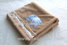 Coffee Color Polyester Baby Blanket Flannel Various Design / Size