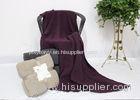 Fresh Violet Personalised Knitted Wool Blanket Portable Skin Friendly