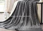Warm Dark Knitted Sofa Wool Blanket Shrink - Resistant 160-330gsm