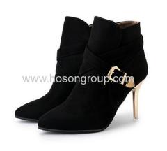 Women gold stiletto heel women ankle boots